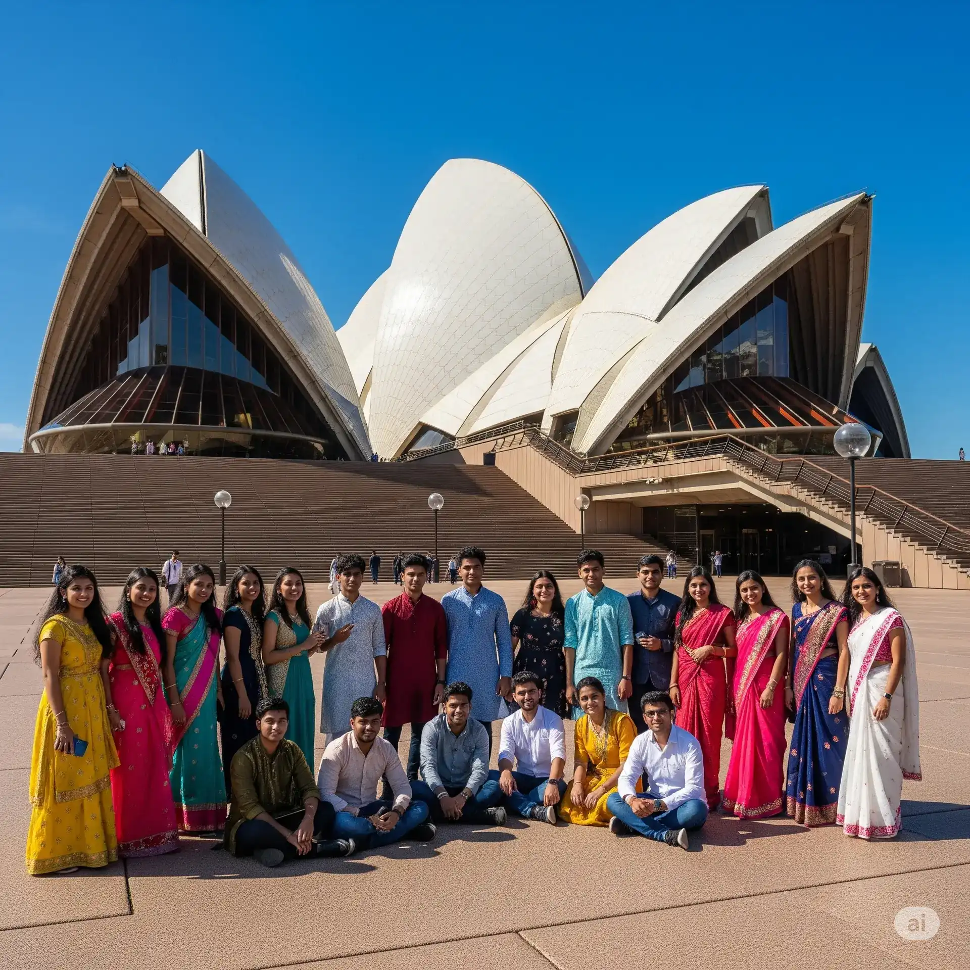 Students studying in Australia